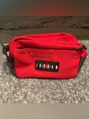Jordan Red and Black Travel Toiletry Bag with Jumpman Patch